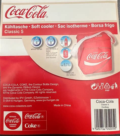 Kühltasche Coca Cola Classic Design ca 5 7l Mobicool handlich