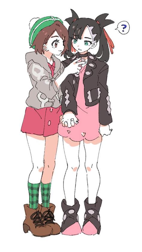 Marnie And Female Pokemon Trainer Pokemon Sword And Shield Rwholesomeyuri