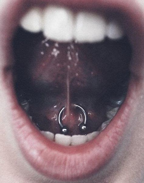 Tongue Web Piercing Frenulum Piercing Piercings Unique Tongue Piercing