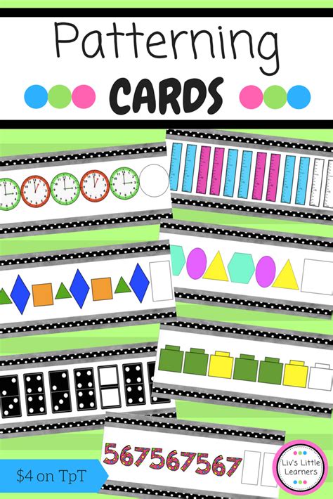 Patterning Pattern Cards Maths Numeracy Small Group Math