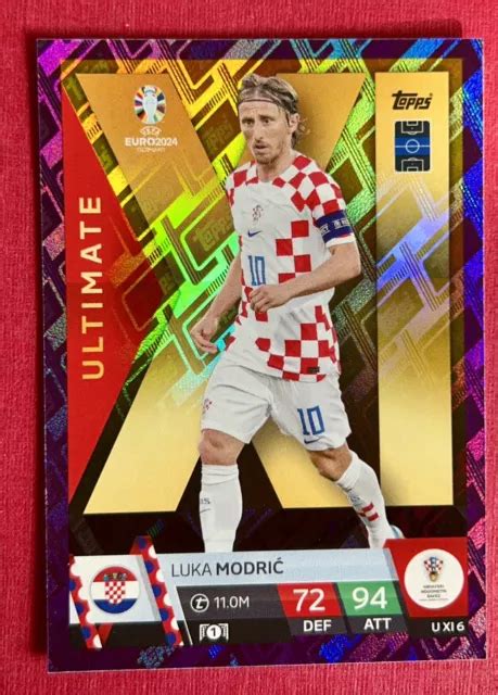 Topps Match Attax Euro Ultimate Purple Luka Modric Uxi Eur