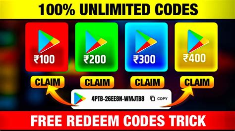 Unlimited Free Redeem Codes For Playstore At How To Get Free