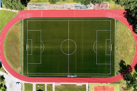 Vista aérea do estádio de futebol Foto Premium