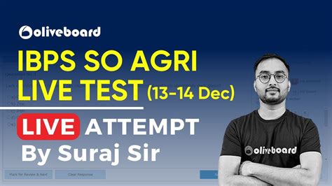 Ibps So Agriculture Field Officer Live Test Live Attempting