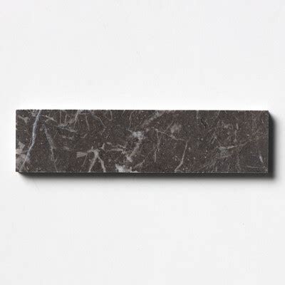 Iris Black Honed Marble Tile 6x24x3 4 Black Marble