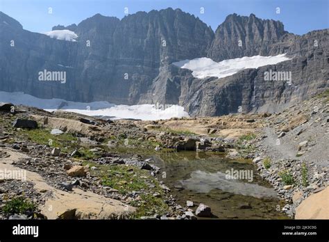 Many Glacier trail in Glacier National Park USA Stock Photo - Alamy