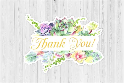 Thank you stickers PNG / Floral Small Business sticker pack By Shuneika ...