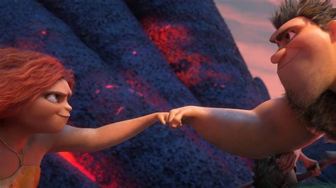 Download Eep And Grug Fist Bump The Croods Wallpaper