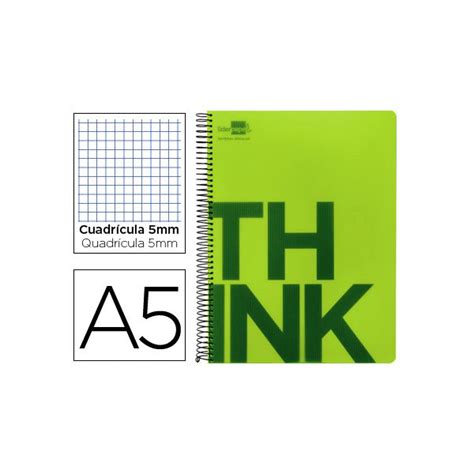 Liderpapel Caderno Espiral A Think Quadriculado Verde Bj Kuantokusta