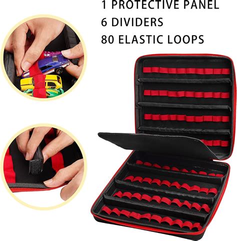 Toy Organizer Carrying Case Compatible With Hot Wheels Cars Matchbox Cars Portable Carrying Box