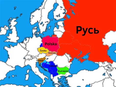 Slavic Language Map