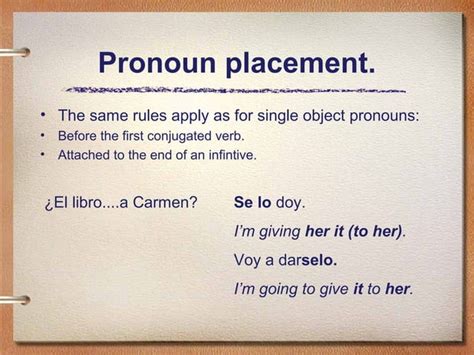 Double Objectpronouns Ppt