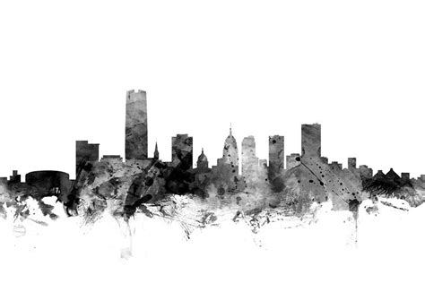 Oklahoma City Skyline Digital Art by Michael Tompsett