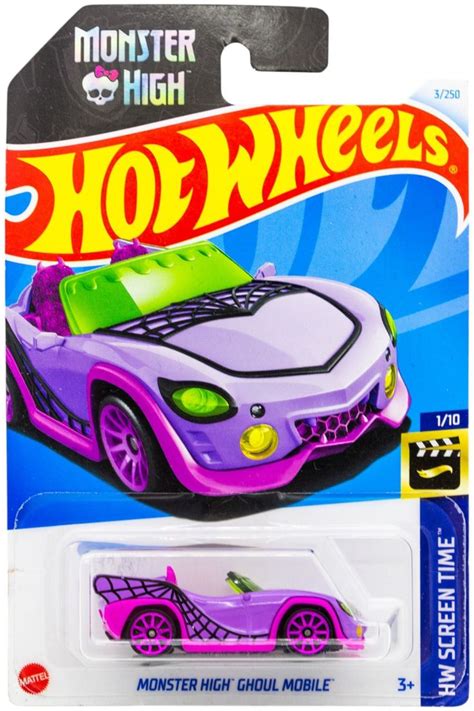Monster High Ghoul Mobile Hot Wheels Hw Screen Time Mattel 345 73 Monster High Hot Wheels