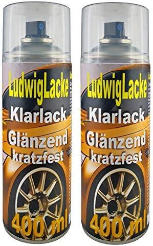 Klarlack 2 Spraydosen glänzend Hochglanz Lackspray Kratzfest UV Schutz