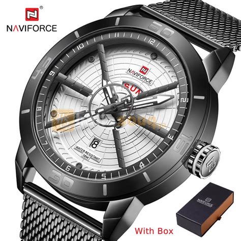 Naviforce Nf Men S Watch Stainless Steel Mesh Strap Analog Day