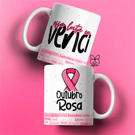 Mini Pack De Arte Caneca Outubro Rosa Elo Produtos Especiais