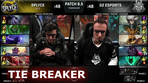 Splyce Vs G Esports Tie Breaker S Eu Lcs Spring Spy Vs G