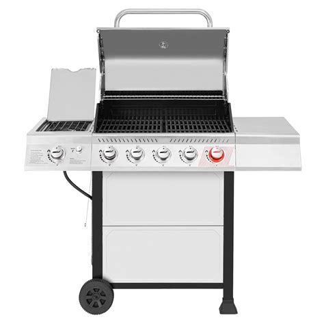 Royal Gourmet Stainless Steel 5-Burner Liquid Propane Gas Grill with 1 ...