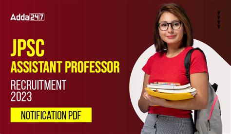 JPSC Assistant Professor Recruitment 2023 Notification PDF