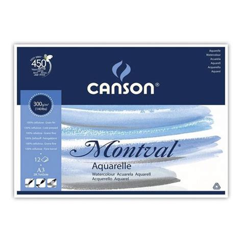 Papel Montval Aquarela Gr O Fino Bloco Folhas A G Canson