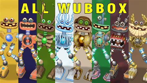 All Wubbox All Islands Sounds Animations My Singing Monsters