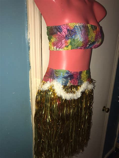 Vintage 1960’s Hula Girl Costume Outfit, Size Small