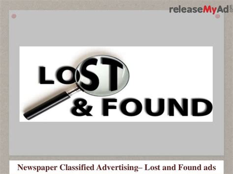 Lost And Found Advertisement