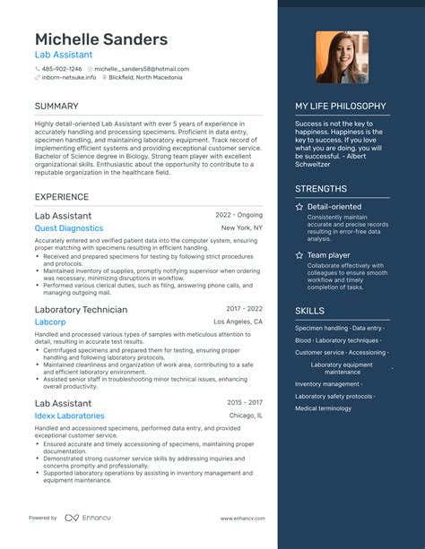 Successful Lab Assistant Resume Examples And Writing Tips For