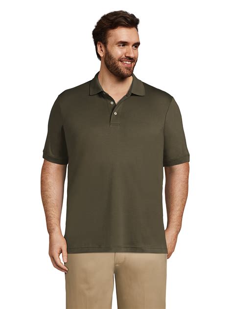 Lands End Mens Big Short Sleeve Supima Polo Shirt