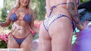 Ella Reese Kayley Gunner And Kendra Sunderland Wash The Car Porn