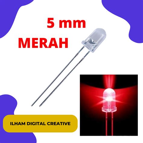 Jual Lampu Led 5mm Warna Merah Shopee Indonesia