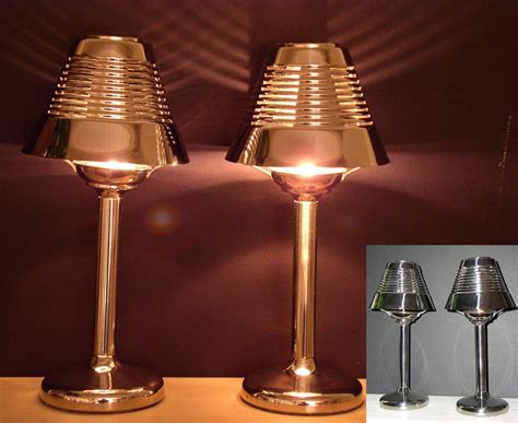 Tea Light Candle Holder Table Lamps Art Deco Style With Ribbed