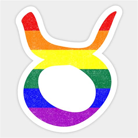 Lgbt Gay Pride Flag Taurus Zodiac Sign Taurus Sticker Teepublic Au