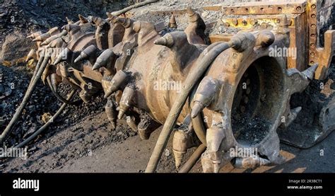 Coal Mining drilling machine Stock Photo - Alamy