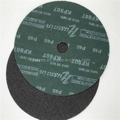 Black Silicon Carbide Fiber Sanding Disc For Metal Marble Stone Wood