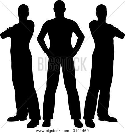 Three Men Silhouette Vector Photo Free Trial Bigstock