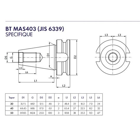 MANDRINS PORTE FRAISE A TROU COMBI BT30 BT40 BT50 MAS403