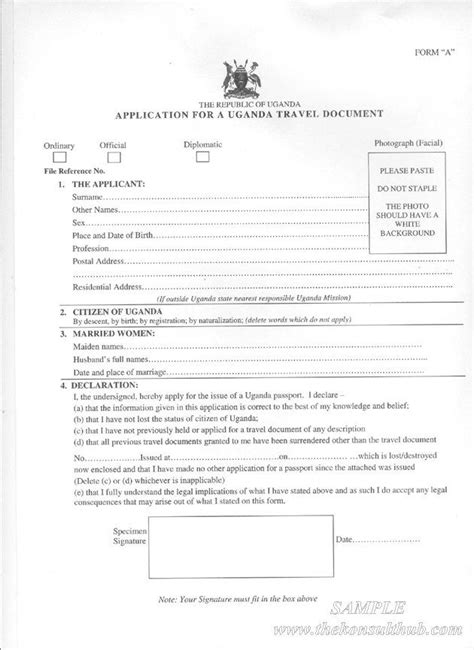 Ghana Biometric Passport Application Form Printable Form 2021