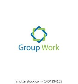 Group Work Logo Design Vector Stock Vector (Royalty Free) 1434134135