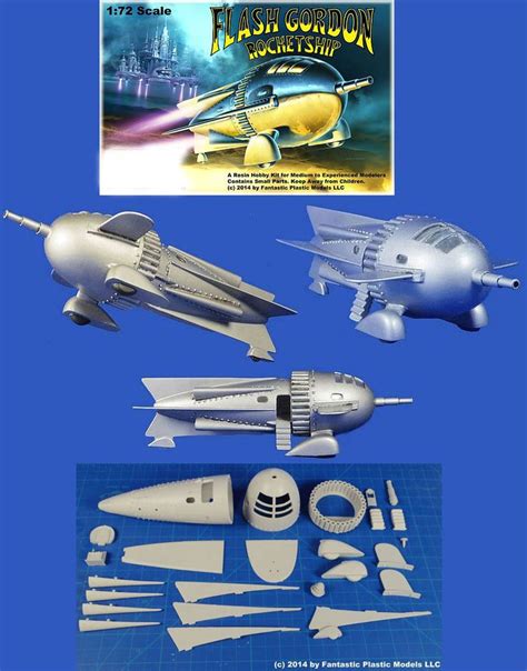 Flash Gordon 1936 Rocket Ship 1/72 Scale Model Kit | Flash gordon, Vintage spaceship, Plastic ...