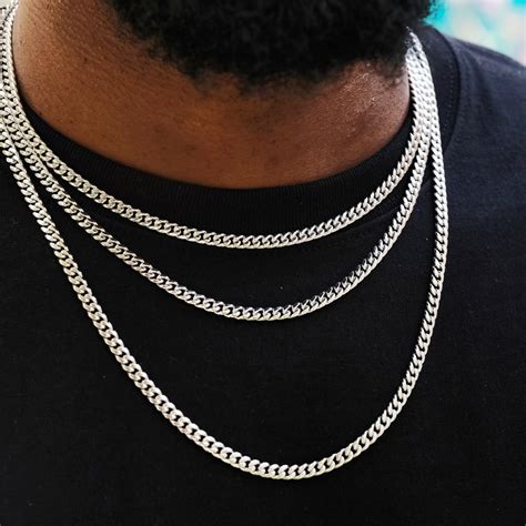 5mm Miami Cuban Link Chain In White Gold The Guu Shop