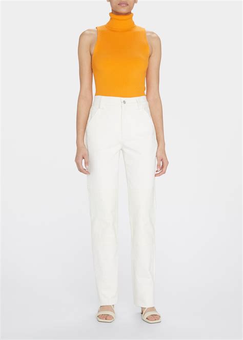 Alice Olivia Darcey Turtleneck Sweater Tank In White Lyst