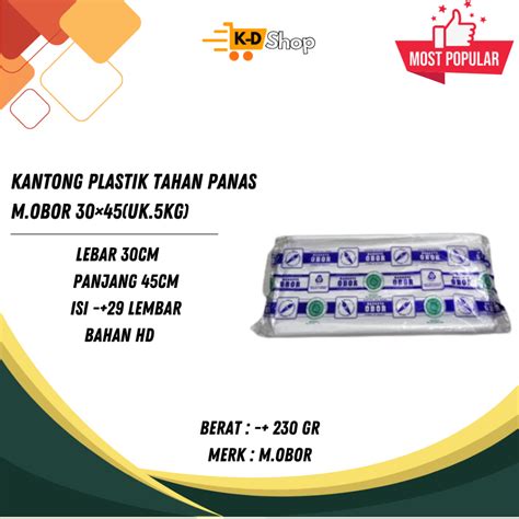 Jual Kantong Plastik Tahan Panas M Obor 3045 Uk 5kg Plastik Anti