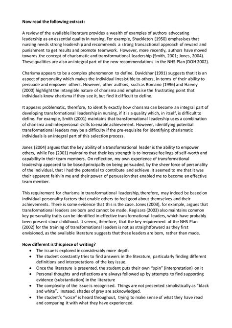 critical writing examples