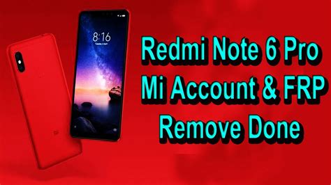 Redmi Note 6 Pro Mi Account And FRP Remove Done Mobile Flash Unlock