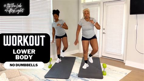 58 Quick Lower Body Home Workout No Dumbbells No Equipment Youtube