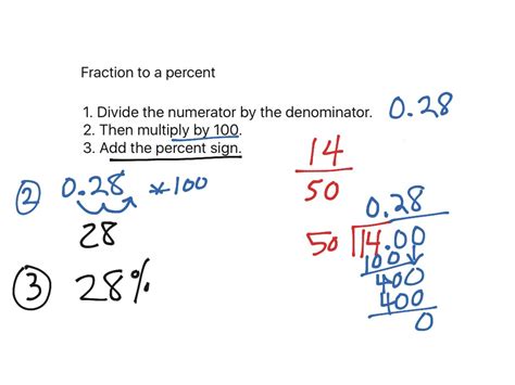 Percent To Fraction Formula