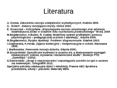 Prezentacja Praca Z Uczniem Dyslektycznym Na Lekcjach Matematyki