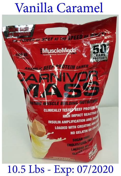 Musclemeds Carnivor Mass 105 Lbs Anabolic Beef Protein Isolate Gainer